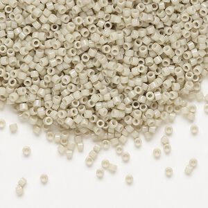 Seed bead, Delica&reg;, glass, pkg/7.5g, #11 round, Duracoat&reg; opaque outside dyed flax (DB-2362).
