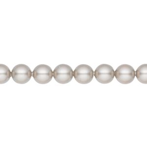 Pearl 500pk platinum, Swarovski&reg; 6mm round 5810