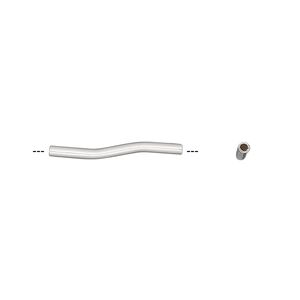 Bead 1pkg2 sterling silver, 19x1.5mm curved tube
