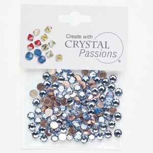 Flat back 1pkg144 light sapphire, crystal hotfix rhinestone, 4.60-4.80mm round SS20