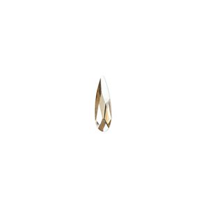 Flat back 6pk crystal golden shadow foil back, Crystal Passions&reg; 10x2.8mm raindrop 2304