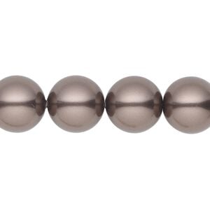 Pearl 10pk brown, Crystal Passions&reg; 12mm round 5811