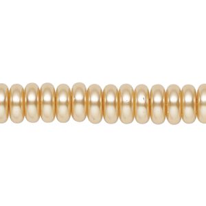 Pearl 1pk champagne, Celestial Crystal&reg; 8x3mm rondelle 15.5-16 inch