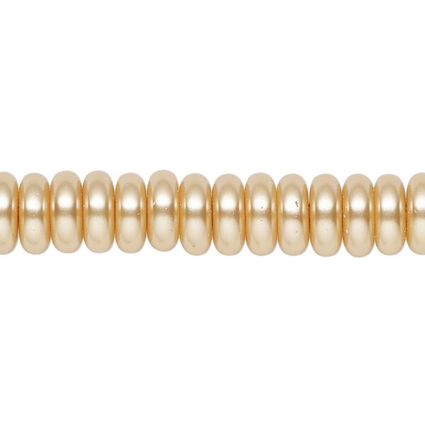 Pearl 1pk champagne, Celestial Crystal&reg; 8x3mm rondelle 15.5-16 inch image number 0