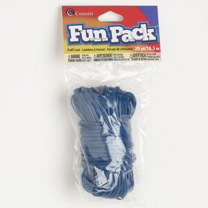 Cord 1pkg1 plastic, dark blue, 2.5mm flat, 20-yard section.