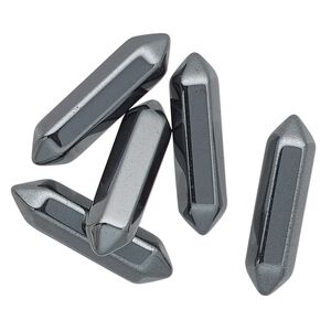 Hemalyke&trade; 1pkg5, undrilled double-terminated point drop 23x6mm-25x6mm