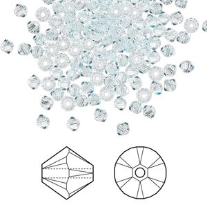 Bead 48pk light Azore, Crystal Passions&reg; 3mm bicone 5328