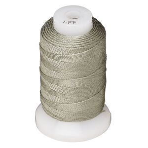 Thread, Purely Silk&trade;, dark green, size FFF. Sold per 92-yard spool.