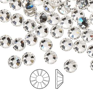 Flat back 24pk crystal foil back, Preciosa MAXIMA Czech crystal hotfix rhinestone 6.32-6.5mm chaton rose round SS30