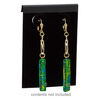 Earring card, flocked plastic, black, 3x2-inch rectangle. Sold per pkg of 25. image number 2