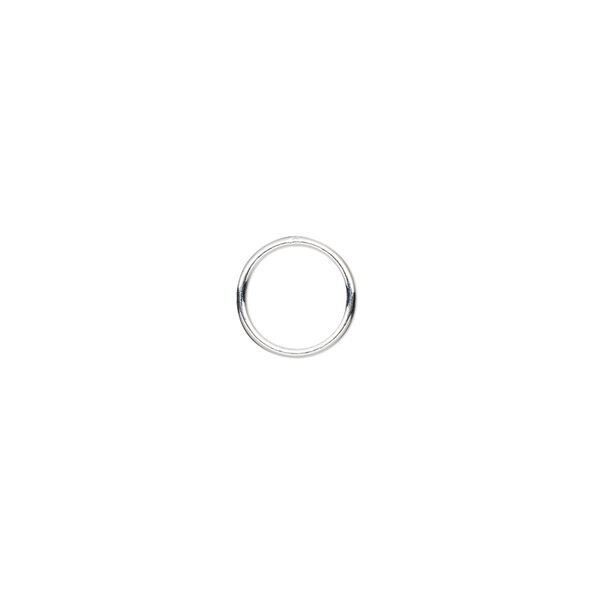 Jump ring 1pkg20 sterling silver, 9mm soldered closed round, 20 gauge / 7.5mm inside diameter image number 0
