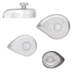 Clay cutter, Kemper&reg;, tin, 26x20mm-52x40mm assorted leaf with built-in pop-out tool. Sold per 4-piece set.