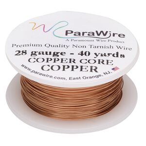 Wire, ParaWire&trade;, copper, round, 28 gauge. Sold per 40-yard spool.