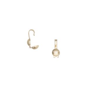 Bead tip 1pkg2, Hot Tips&reg;, 14kt gold-filled, 9x4mm bottom clamp-on with 0.029-inch hole