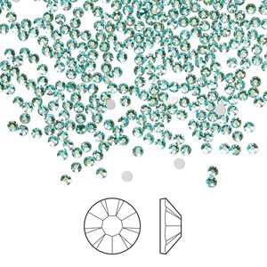 Flat back 1440pk Caribbean Sea AB foil back, Preciosa MAXIMA Czech crystal rhinestone 1.7-1.9mm chaton rose round SS5