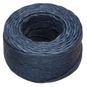 Thread, Hemptique&reg;, polyester, pkg/25 yards, blue, 1mm smooth.
