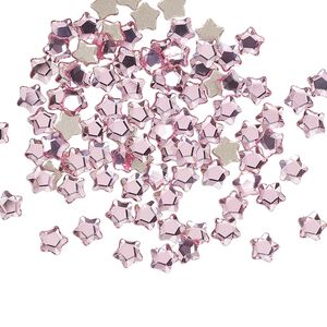 Flat back 720pk rose foil back, Swarovski&reg; 4mm star flower 2754