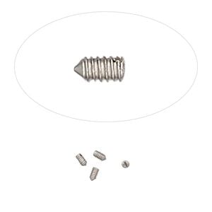 Screw, Screw-Tite Crimps&trade;, stainless steel, 3x1.5mm rectangle. Sold per pkg of 4.