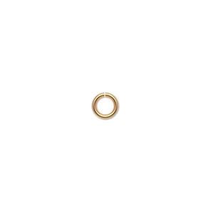 Jump ring 1pkg2 14Kt gold, 5.5mm round, 16 gauge / 2.9mm inside diameter