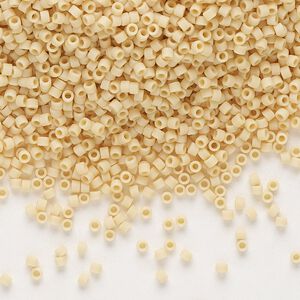 Seed bead, Delica&reg;, glass, pkg/50g, #11 round, opaque matte pear (DB-1581).