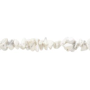 Howlite 1pkg1, chip bead natural 15 inch mini