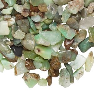 Chrysoprase 1pkg1oz, undrilled inlay chip natural mini