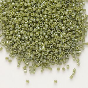 Seed bead, Delica&reg;, glass, pkg/7.5g, #11 round, opaque glazed luster cactus (DB-0263).