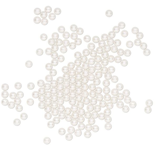 Pearl 1500pk white, Crystal Passions&reg; 2mm undrilled round 5809 image number 0