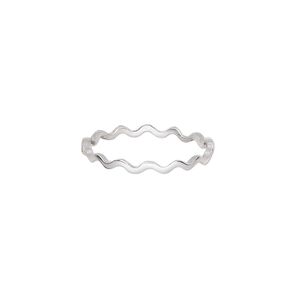 Ring, Create Compliments&reg;, sterling silver, 2mm wide textured wavy, size 7. Sold individually.