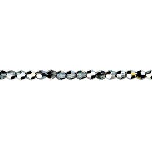 Bead 12pk aquamarine golden Sahara, Crystal Passions&reg; 3mm round 5000