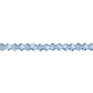Bead 1pk transparent light blue, Celestial Crystal&reg; 4mm bicone 15.5-16 inch