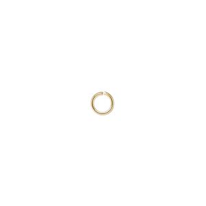 Jump ring 1pkg100 gold-plated, 5mm round, 20 gauge / 3.4mm inside diameter / brass