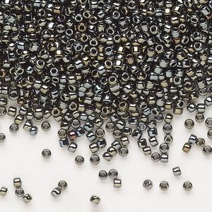 Seed bead, Dyna-Mites&trade;, glass, pkg/1/2kg, #11 round, opaque iris gold, (90201 11/0 RR).