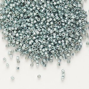 Seed bead, Delica&reg; 1pkg50g glass, #11 round, Duracoat&reg; opaque galvanized seafoam / outside dyed (DB-1846)