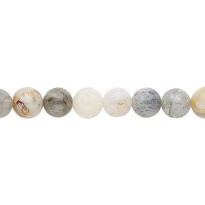 Bamboo agate 1pkg1, round bead natural 15.5-16 inch 6mm