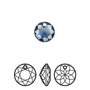 Drop 48pk Montana, Swarovski&reg; 10mm pendant classic cut 6430