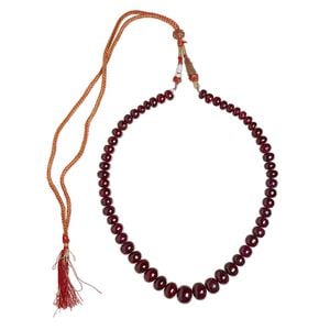 Indian ruby 1pkg1, hand-cut rondelle bead 15.5-16 inch graduated 6x4mm-14x12mm