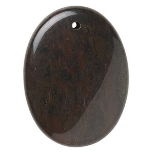 African green jasper 1pkg1, flat oval focal natural 40x30mm
