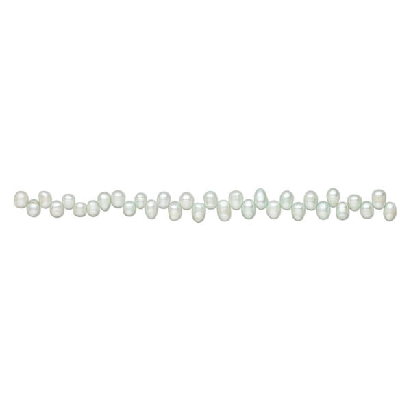 Freshwater pearl 1pkg1, top-drilled rice, 15 inch soft green 10x8mm-14x9mm cultured image number 1