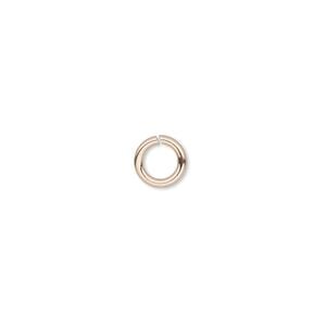 Jump ring 1pkg20 14Kt rose gold-filled, 3.5mm round, 22 gauge / 2.2mm inside diameter