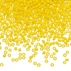 Seed bead, TOHO BEADS&reg;, glass, pkg/50g, #11 round, opaque sunshine (TR-11-42B).
