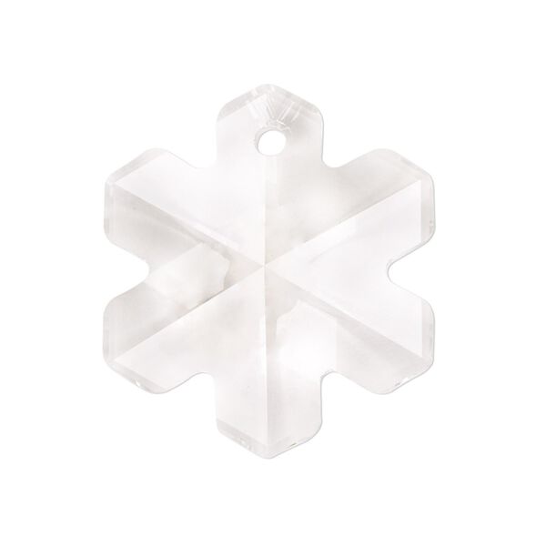 Focal 1pk transparent crystal, Celestial Crystal&reg; 30x27mm snowflake image number 0