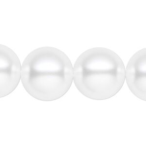 Pearl 1pk white, Celestial Crystal&reg; 16mm round 15.5-16 inch