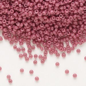 Seed bead, Miyuki, glass, pkg/25g, #11 rocaille, Duracoat&reg; opaque outside dyed pansy, (RR-4468).
