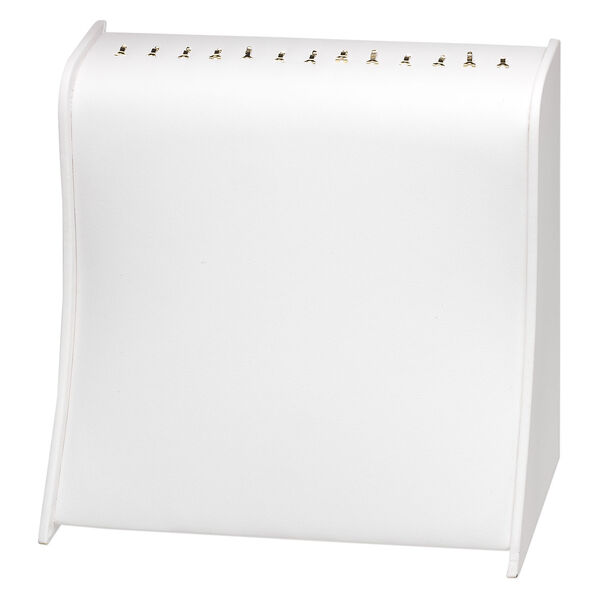 Display, bracelet, leatherette, white, 8 x 4-1/2 x 7-1/2 inches. Sold individually. image number 0