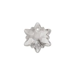 Drop 1pk crystal, Crystal Passions&reg; 18mm pendant edelweiss 6748