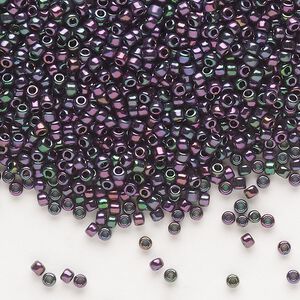 Seed bead, Dyna-Mites&trade;, glass, pkg/40g, #11 round, opaque iris peacock, (90401 11/0 RR).