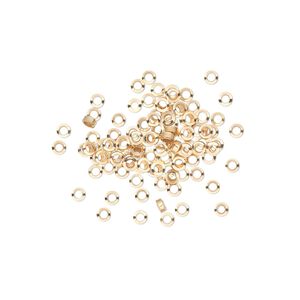 Bead, gold-finished brass, 2x1mm micro rondelle. Sold per pkg of 1000.