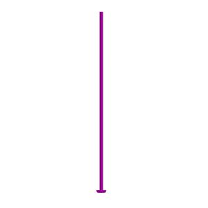 Head pin 1pkg10 niobium, 1.5 inch, 21 gauge anodized pink