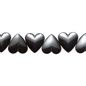 Hemalyke&trade; 1pkg1, side-drilled heart bead 15.5-16 inch 10mm